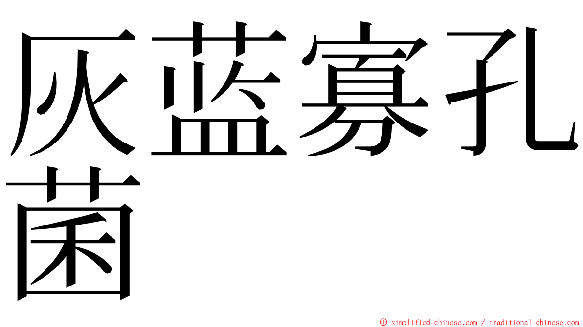 灰蓝寡孔菌 ming font