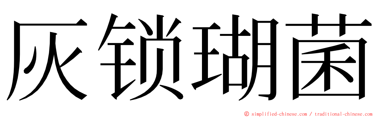 灰锁瑚菌 ming font