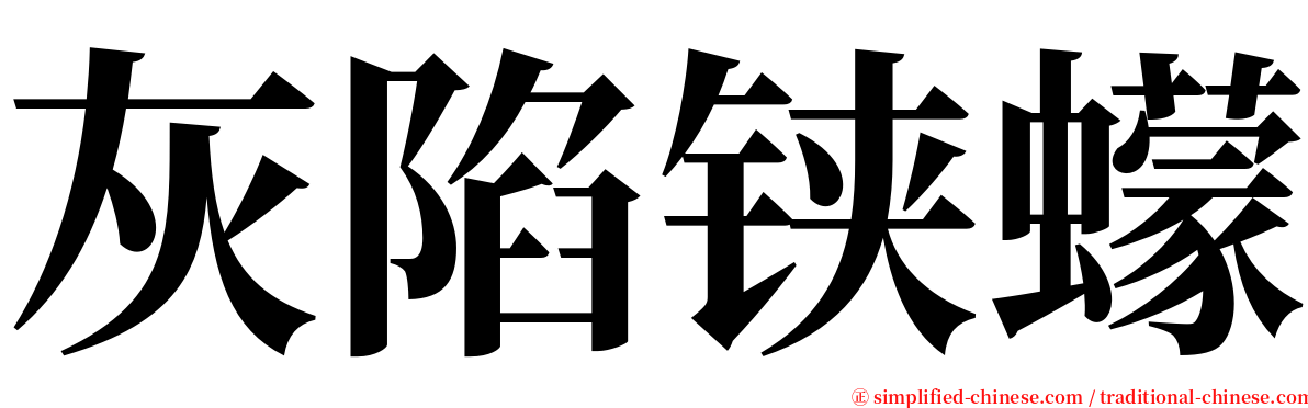 灰陷铗蠓 serif font