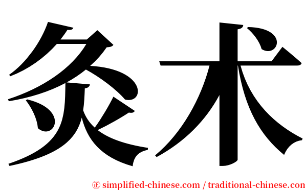 灸术 serif font