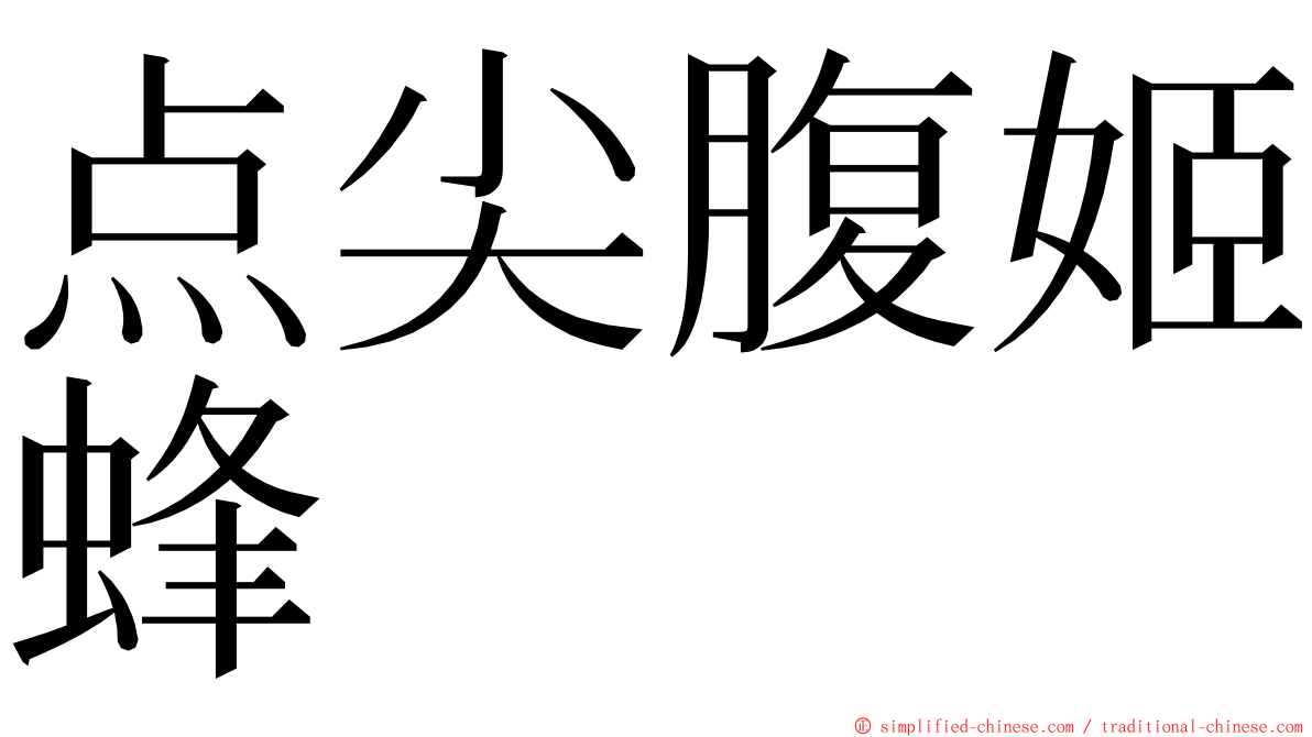 点尖腹姬蜂 ming font