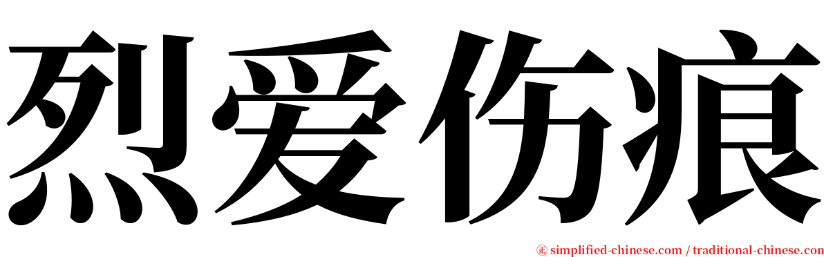 烈爱伤痕 serif font