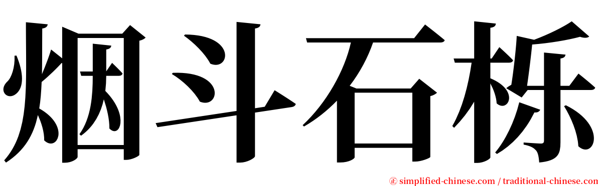 烟斗石栎 serif font