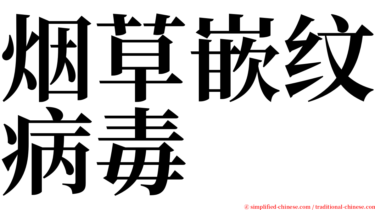 烟草嵌纹病毒 serif font