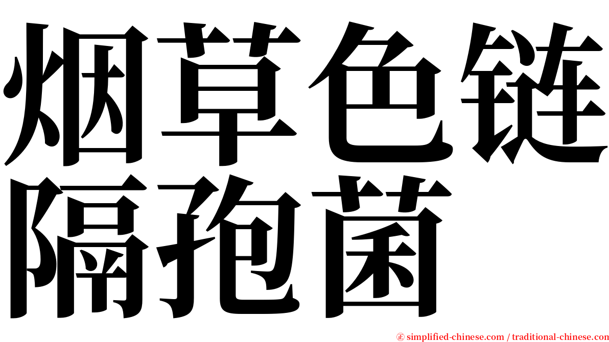 烟草色链隔孢菌 serif font