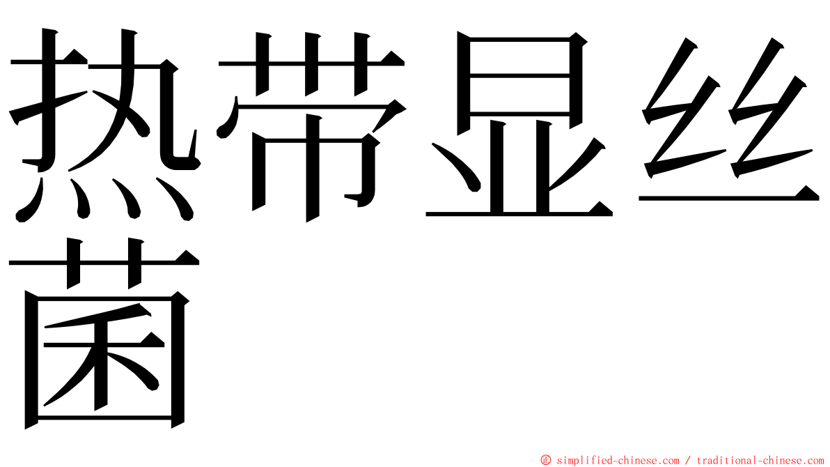 热带显丝菌 ming font