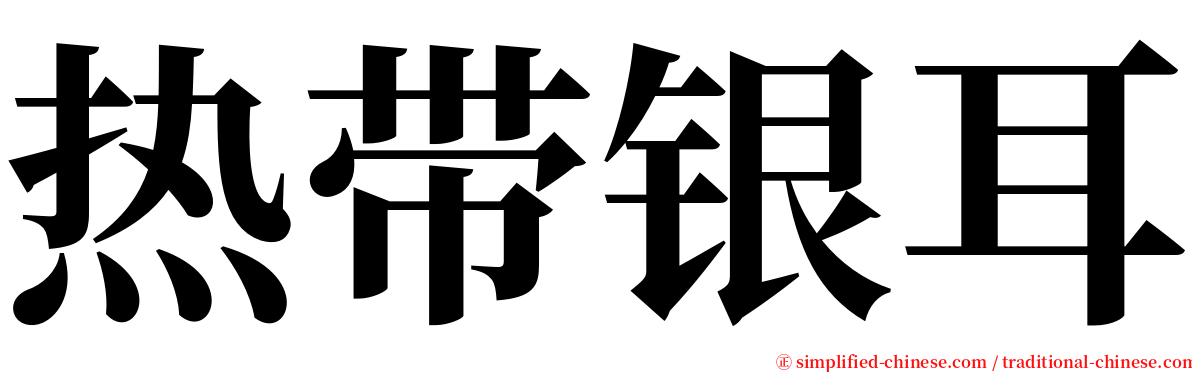 热带银耳 serif font