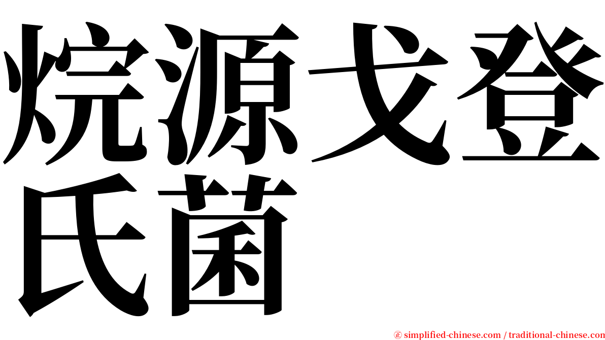 烷源戈登氏菌 serif font