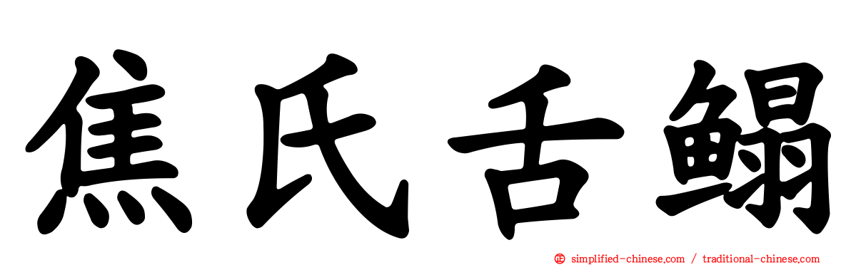 焦氏舌鳎