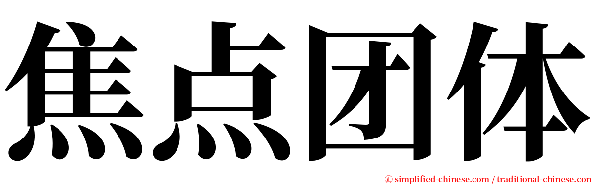 焦点团体 serif font