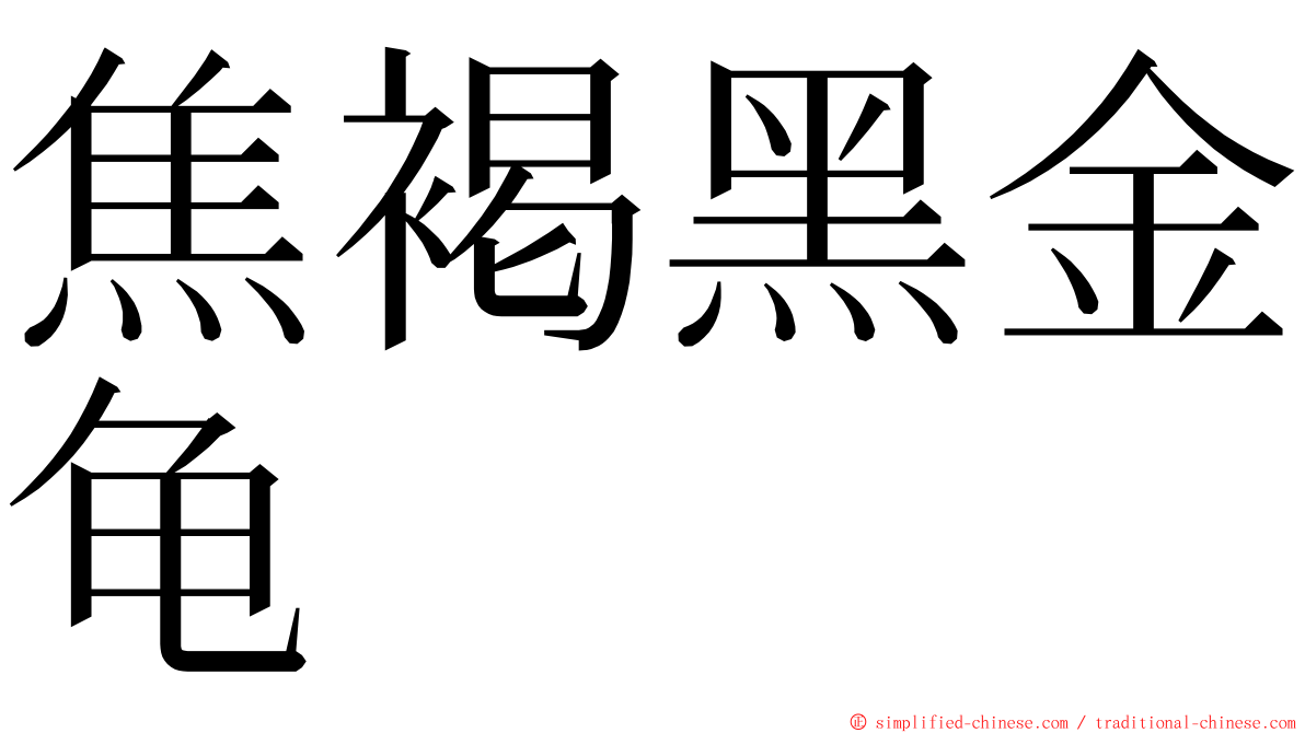 焦褐黑金龟 ming font