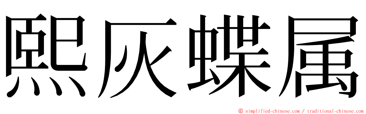 熙灰蝶属 ming font