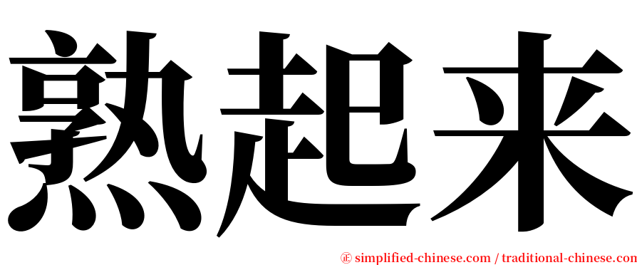 熟起来 serif font