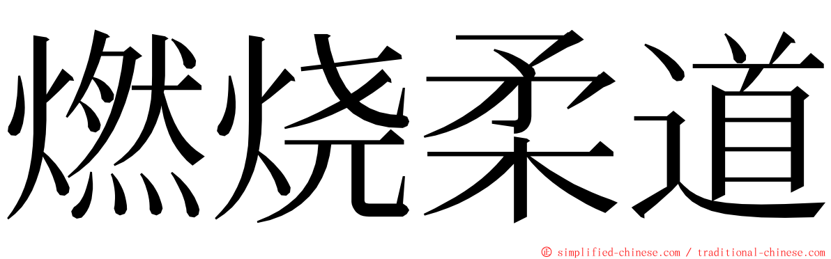 燃烧柔道 ming font