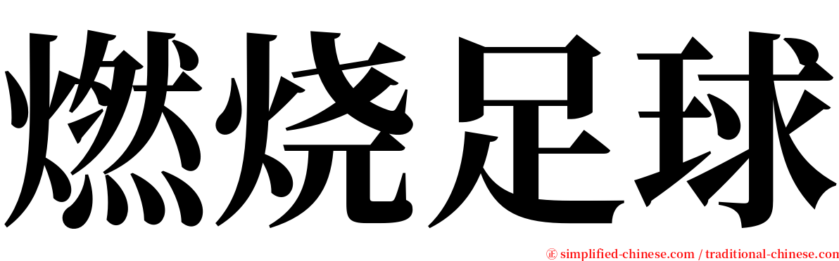 燃烧足球 serif font