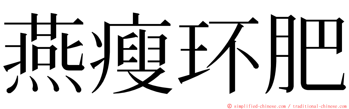 燕瘦环肥 ming font