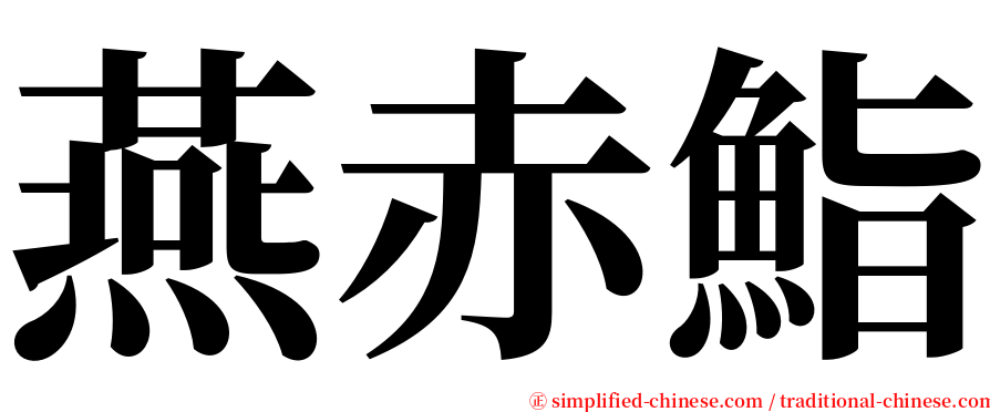 燕赤鮨 serif font
