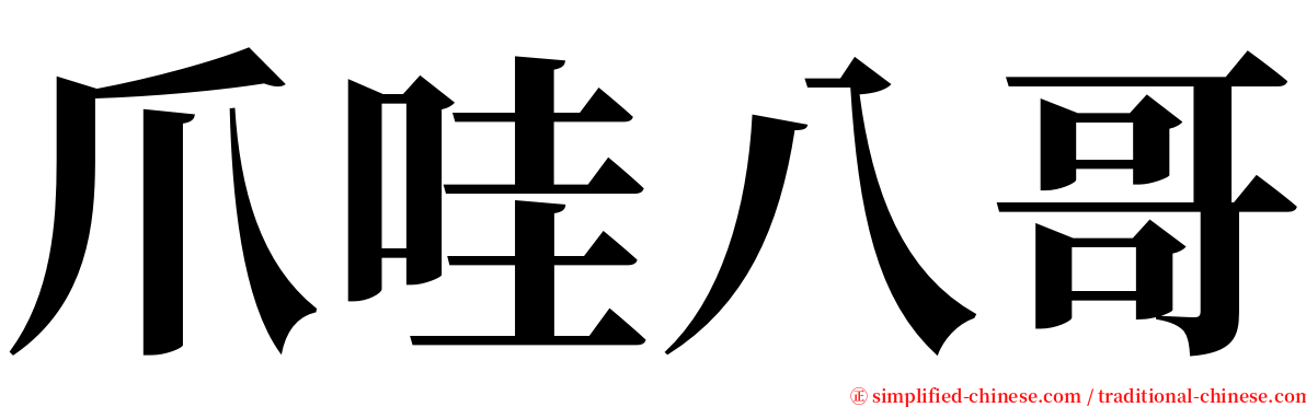 爪哇八哥 serif font