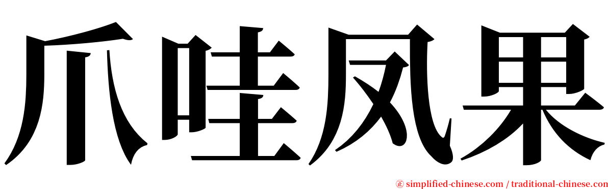 爪哇凤果 serif font