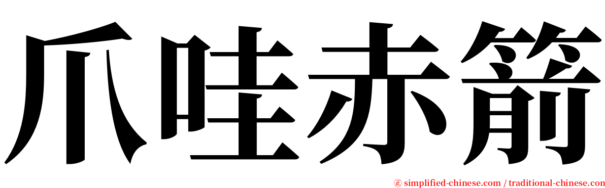 爪哇赤箭 serif font