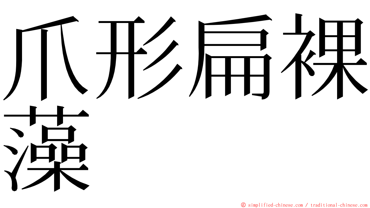 爪形扁裸藻 ming font