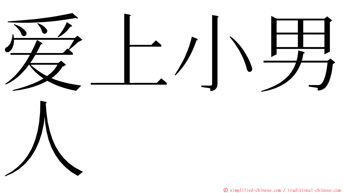 爱上小男人 ming font