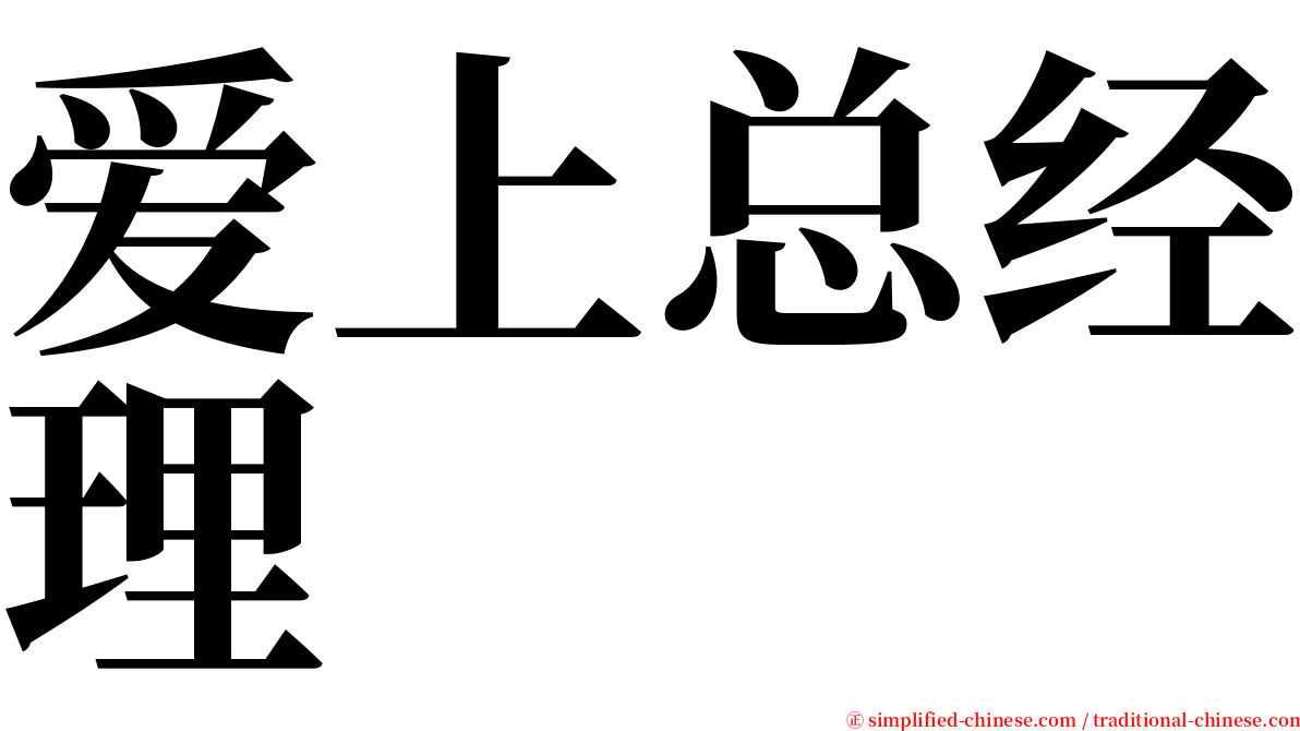 爱上总经理 serif font