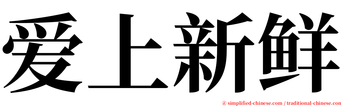 爱上新鲜 serif font