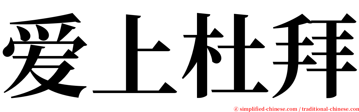 爱上杜拜 serif font