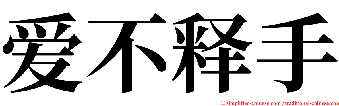 爱不释手 serif font