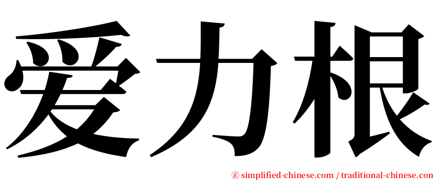 爱力根 serif font