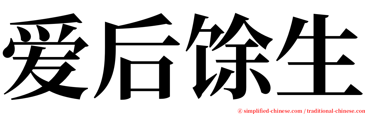 爱后馀生 serif font