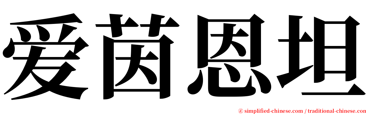 爱茵恩坦 serif font