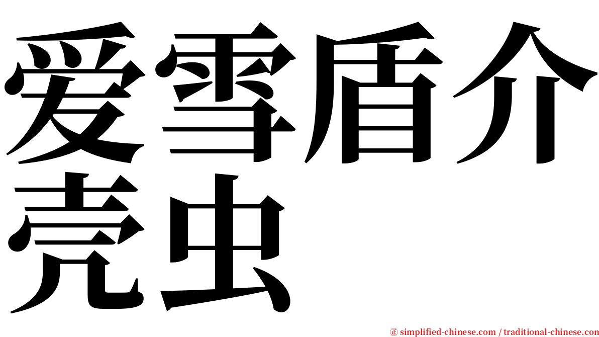 爱雪盾介壳虫 serif font