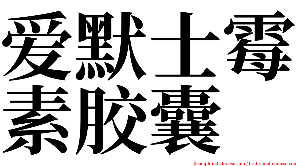 爱默士霉素胶囊 serif font