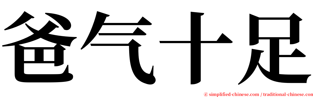 爸气十足 serif font