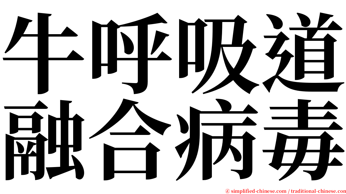 牛呼吸道融合病毒 serif font