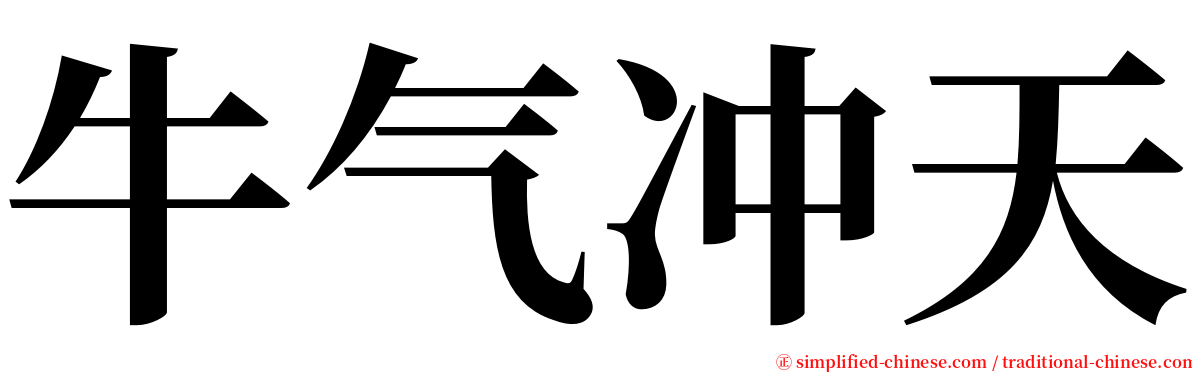 牛气冲天 serif font