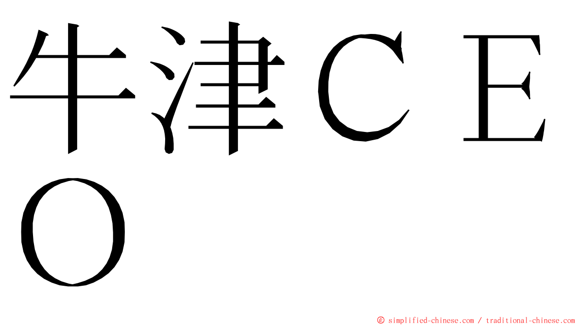 牛津ＣＥＯ ming font