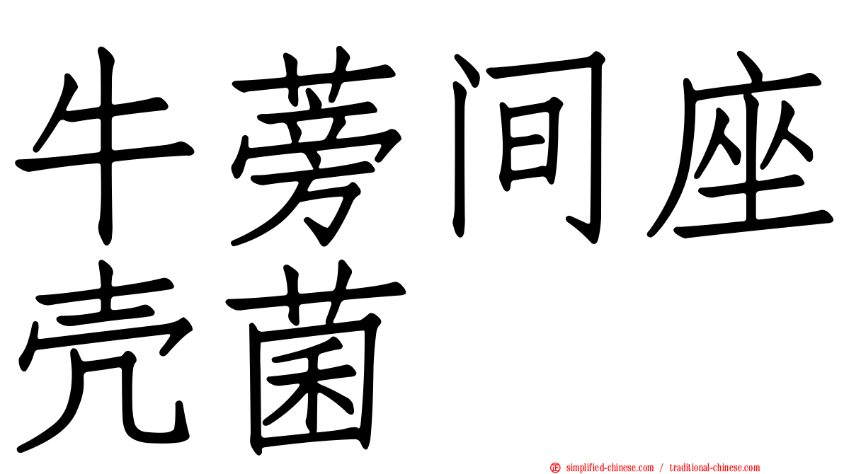 牛蒡间座壳菌