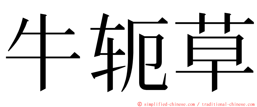 牛轭草 ming font