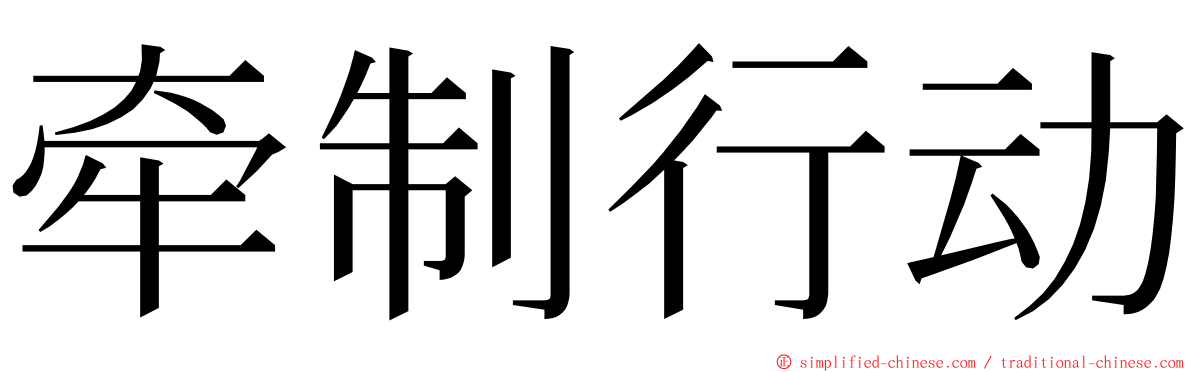 牵制行动 ming font