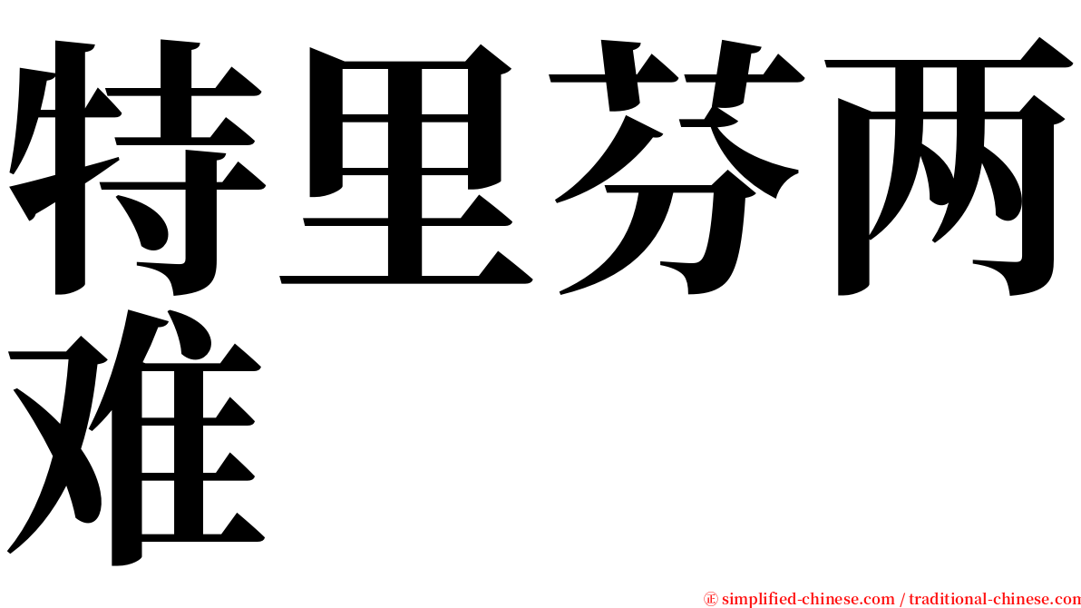 特里芬两难 serif font