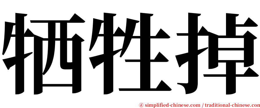 牺牲掉 serif font