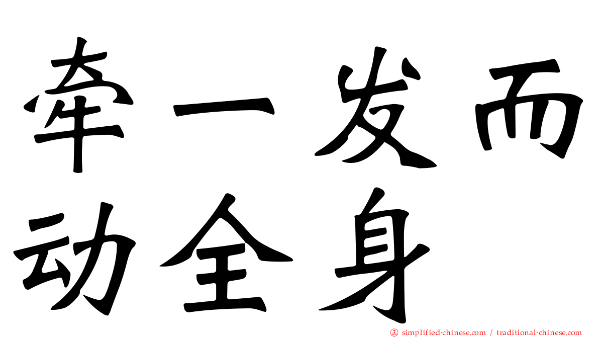 牵一发而动全身