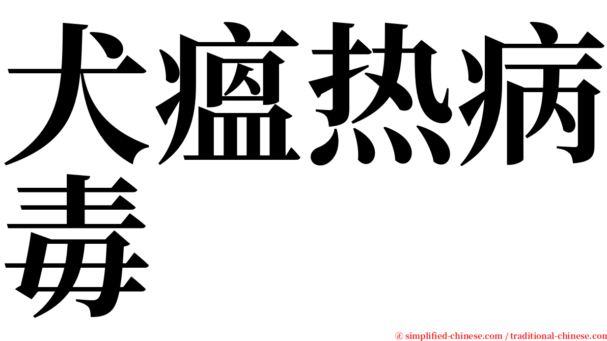 犬瘟热病毒 serif font