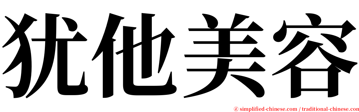 犹他美容 serif font