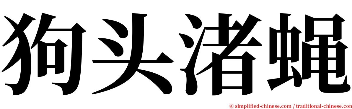 狗头渚蝇 serif font