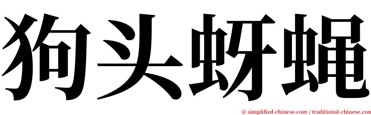 狗头蚜蝇 serif font