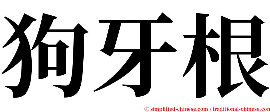 狗牙根 serif font